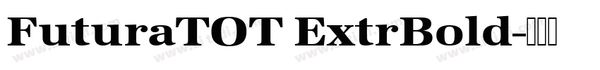 FuturaTOT ExtrBold字体转换